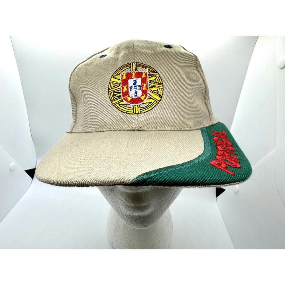 Vintage Portugal Flag Crest Adjustable Hat 🇵🇹